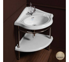 Консоль угловая с раковиной и полкой SIMAS Arcade 75.5х61 см 1 отв. бронза AR884bi/1011br/AR894bi