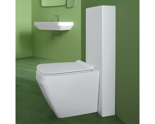 Унитаз приставной SIMAS Baden Baden безободковый 56х36 см белый/хром CT09bi/D20/F91/BB01bi