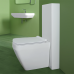 Унитаз приставной SIMAS Baden Baden безободковый 56х36 см белый/хром CT09bi/D20/F91/BB01bi