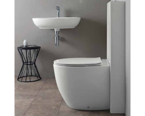 Унитаз приставной Simas Bormio безободковый 54x35 см белый CT09bi/D20/BR01bi