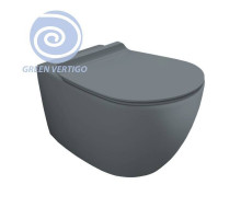Унитаз подвесной Simas Vignoni Rimless Tornado 56х36.5 см cemento matt F85/VI18VERT cemento matt