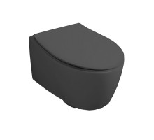 Унитаз подвесной Simas Lft Spazio 52х35 см безободковый Antracite matt LFT18