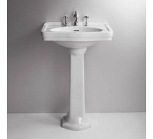 Раковина Simas Londra 58х45 см с пьедесталом 3 отверстия белая LO915bi/LO914bi