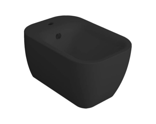 Биде подвесное Simas Henges 38х55 см 1 отверстие черный матовый HE19 nero matt/F85
