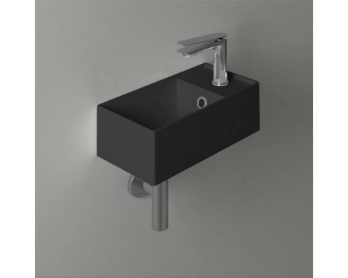 Раковина подвесная Simas Agile 40х20 см 1 отверстие правая черный матовый AG20 nero matt