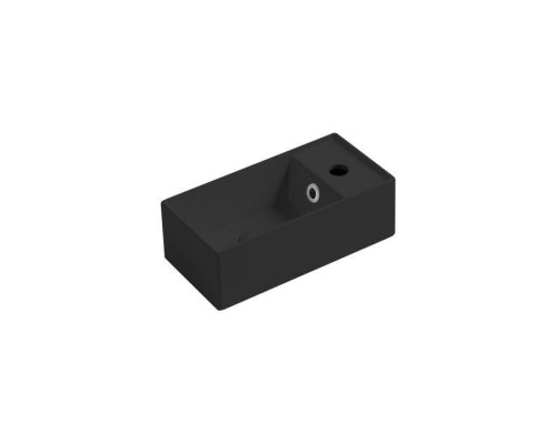 Раковина подвесная Simas Agile 40х20 см 1 отверстие правая черный матовый AG20 nero matt