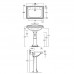 Раковина Simas Arcade 73х54 см 1 отверстие с пьедесталом белая AR834bi/AR805bi
