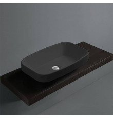 Раковина накладная SIMAS Baden Baden 60х38 см без отверстия nero matt BB11 nero matt