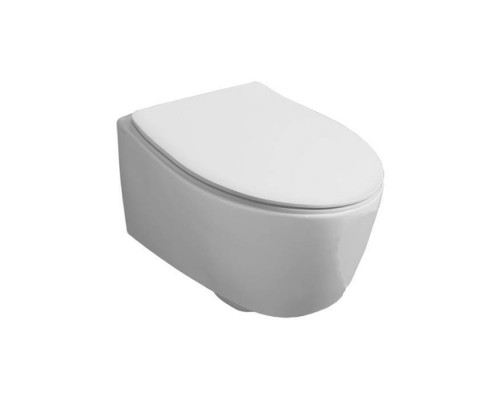 Унитаз подвесной Simas Lft Spazio 52х35 см безободковый белый F85/LFT18 bi rimless