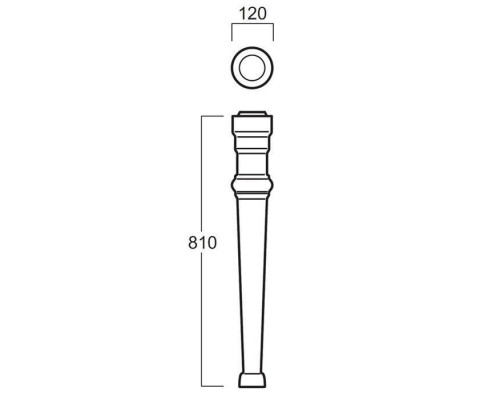 Ножка керамическая SIMAS Arcade/Londra для консолей AR864/AR874 белая GB001bi